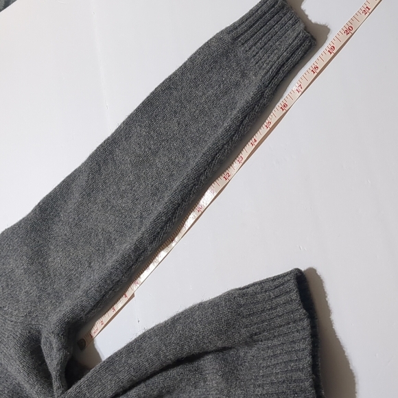 LL Bean Quarter Zip Grey Sweater with Elbow Pads mens size Medium - Picture 8 of 8